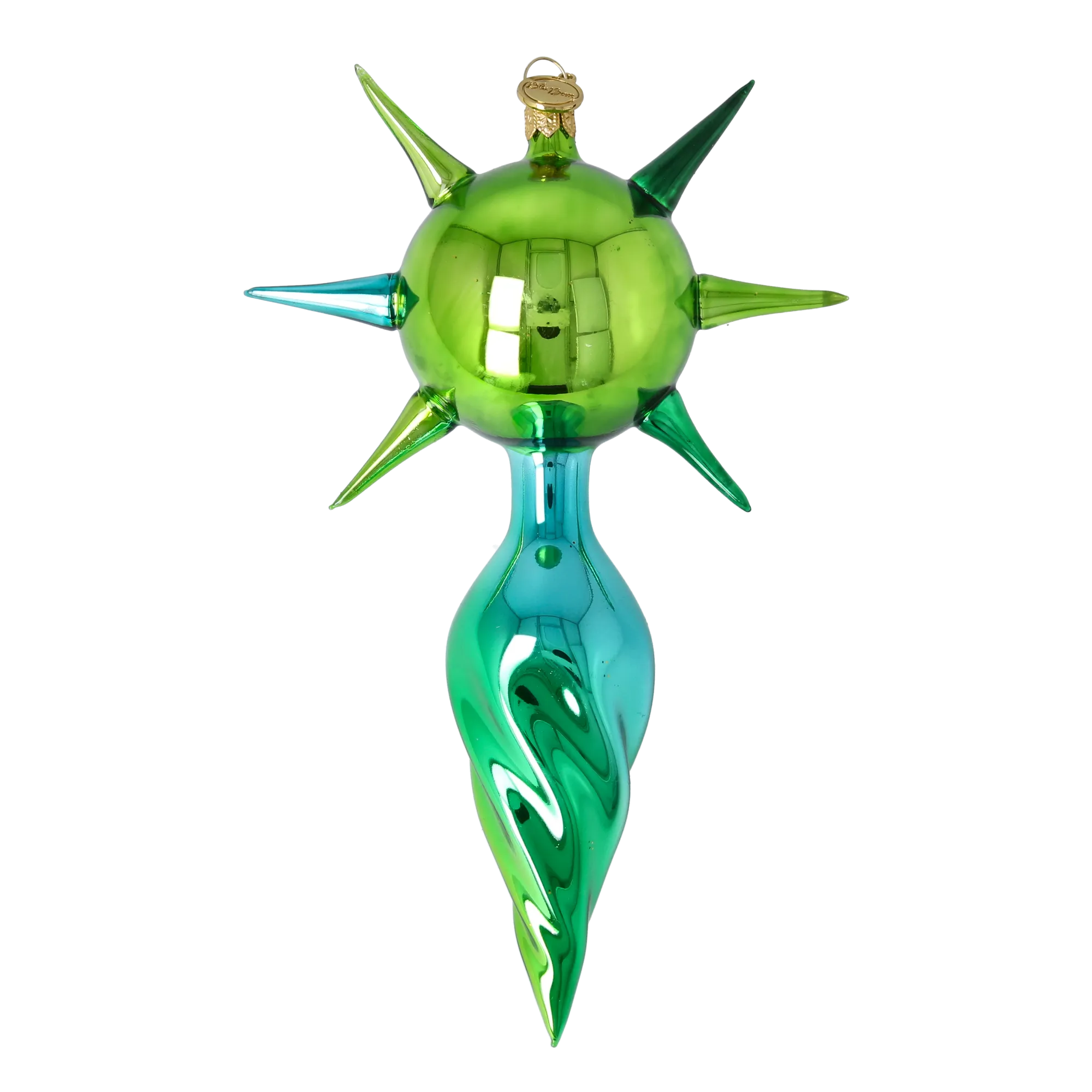 Golden Dawn Star Glass Christmas ornament free blowing PRE-ORDER 2026-079