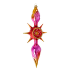 Magenta Solstice Zenith | Hand-Painted Glass Ornament | Blubom 2026-080