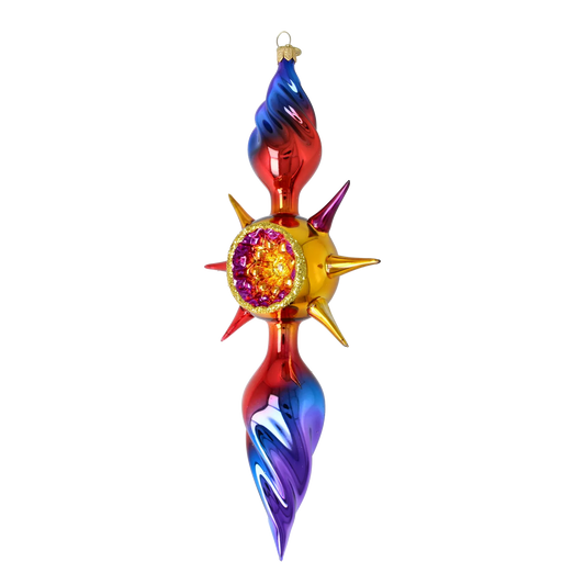 Solar Spectrum Star Glass Christmas ornament free blowing PRE-ORDER 2026-081