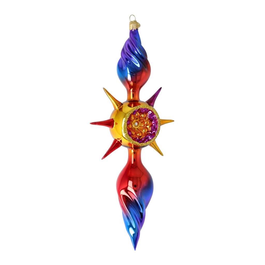 Twilight Pulse | Hand-Painted Glass Ornament | Blubom 2026-081