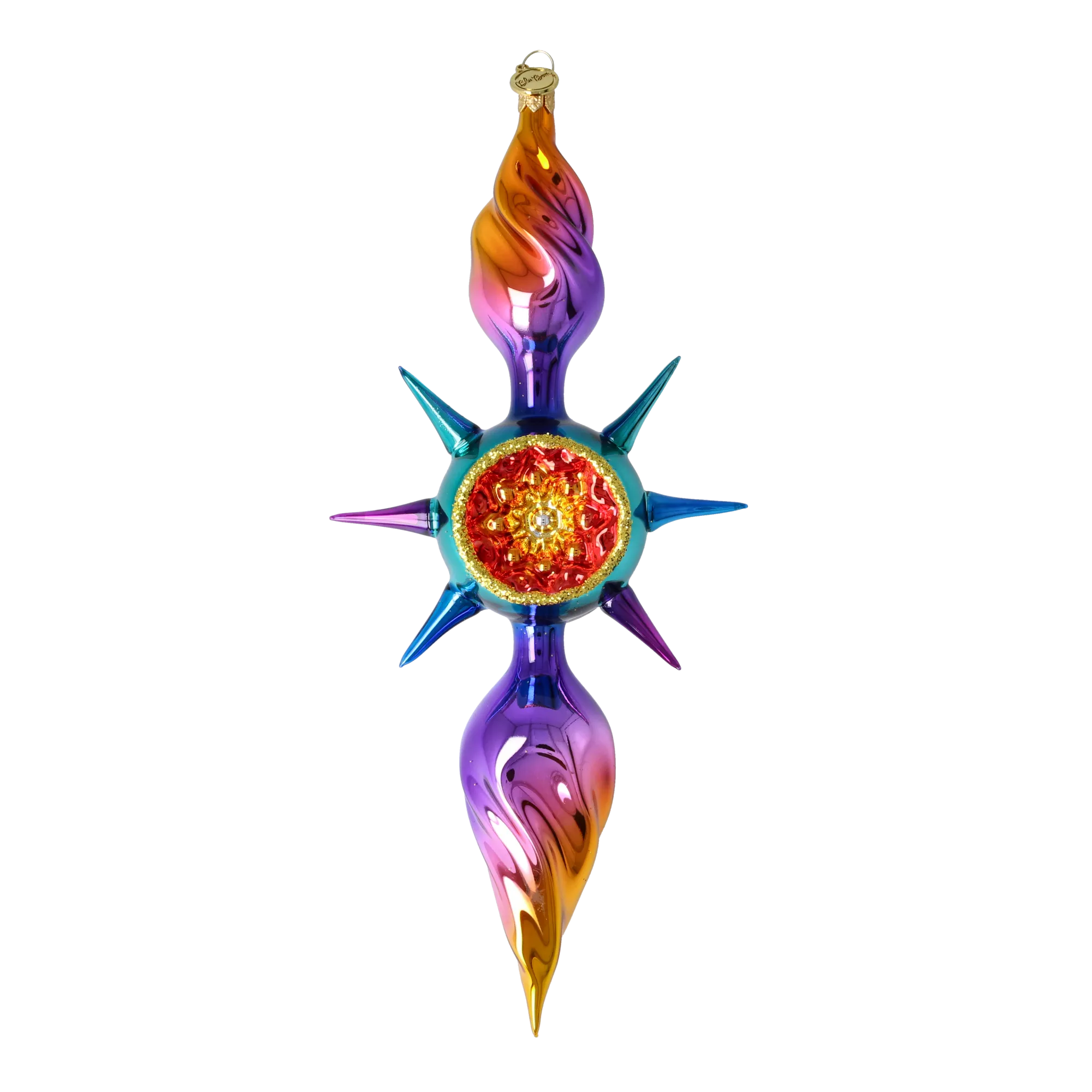 Amethyst Zenith | Hand-Painted Glass Ornament | Blubom 2026-082