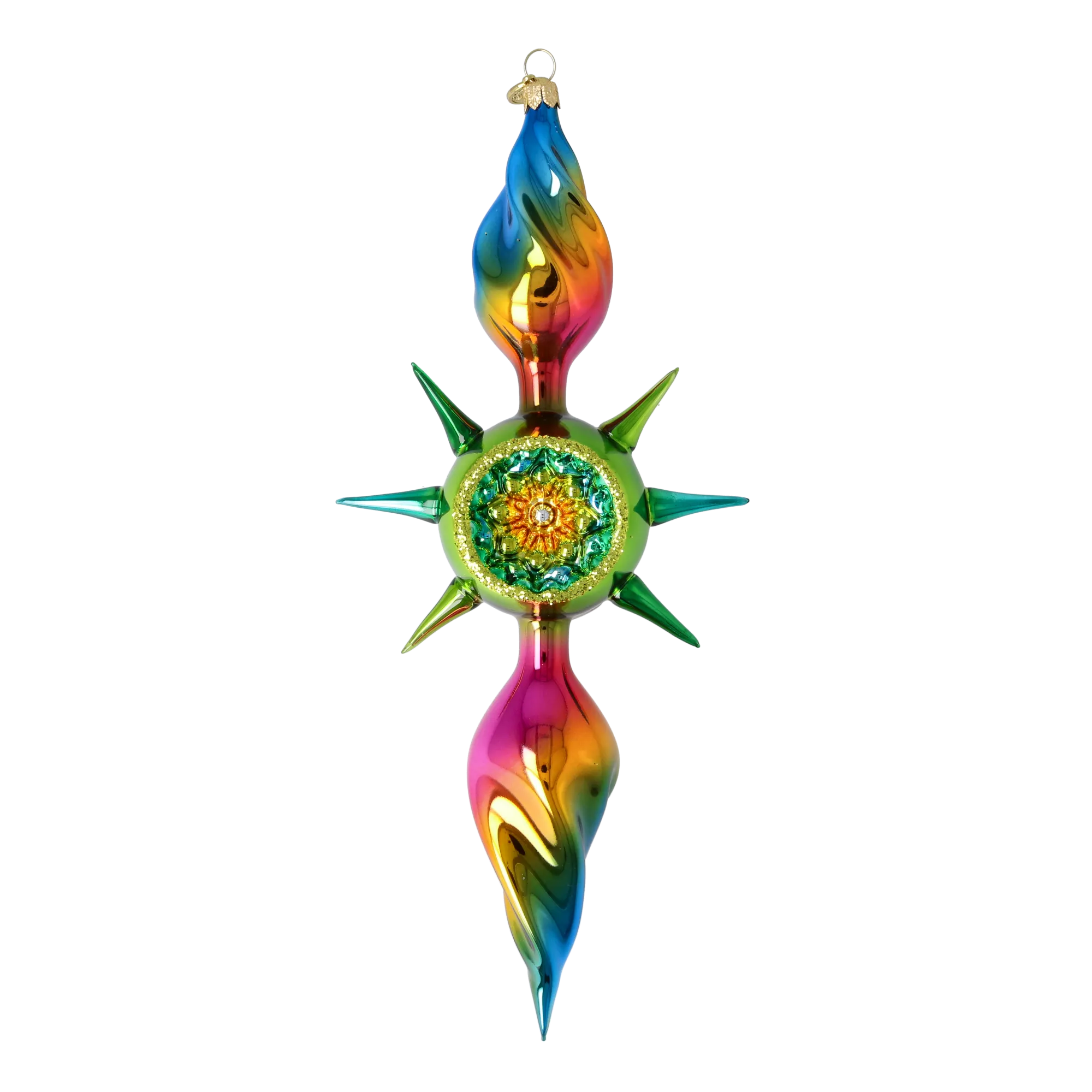 Luminous Aurora Pulse | Hand-Painted Glass Ornament | Blubom 2026-083