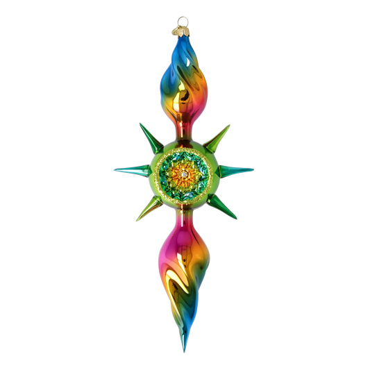 Prismatic Jewel Star Glass Christmas ornament free blowing PRE-ORDER 2026-083