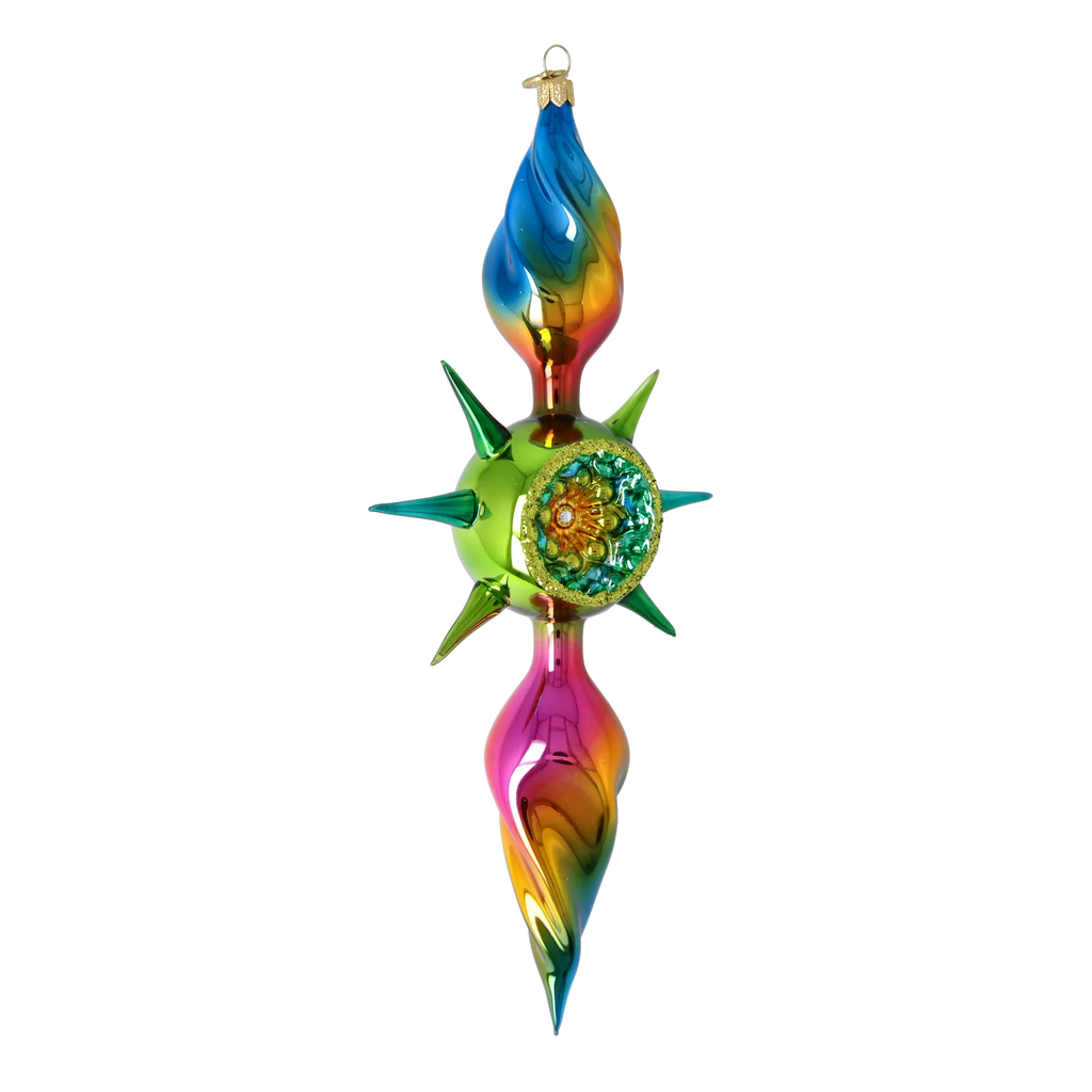 Luminous Aurora Pulse | Hand-Painted Glass Ornament | Blubom 2026-083