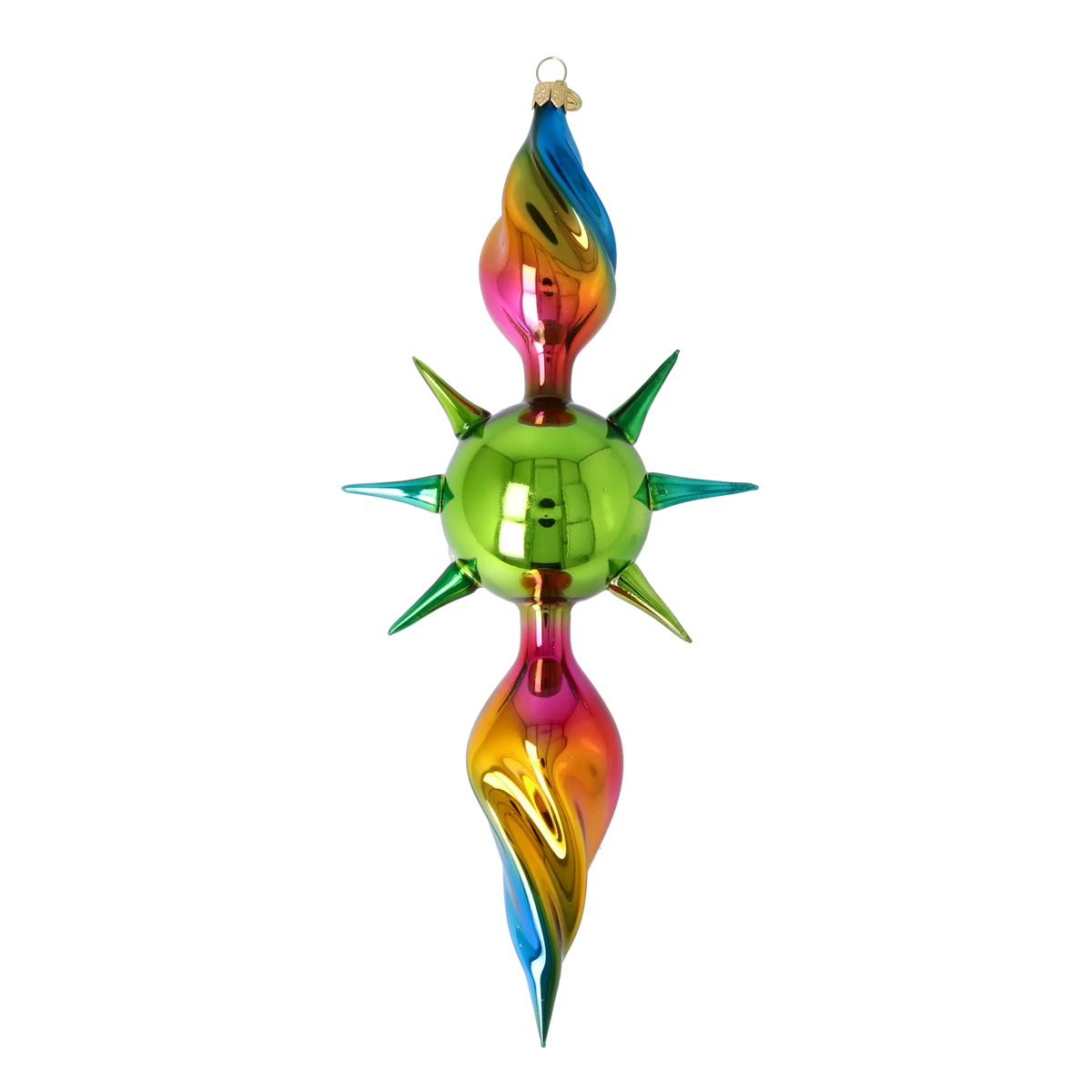 Luminous Aurora Pulse | Hand-Painted Glass Ornament | Blubom 2026-083