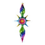 Vivid Zenith Aura | Hand-Painted Glass Ornament | Blubom 2026-084