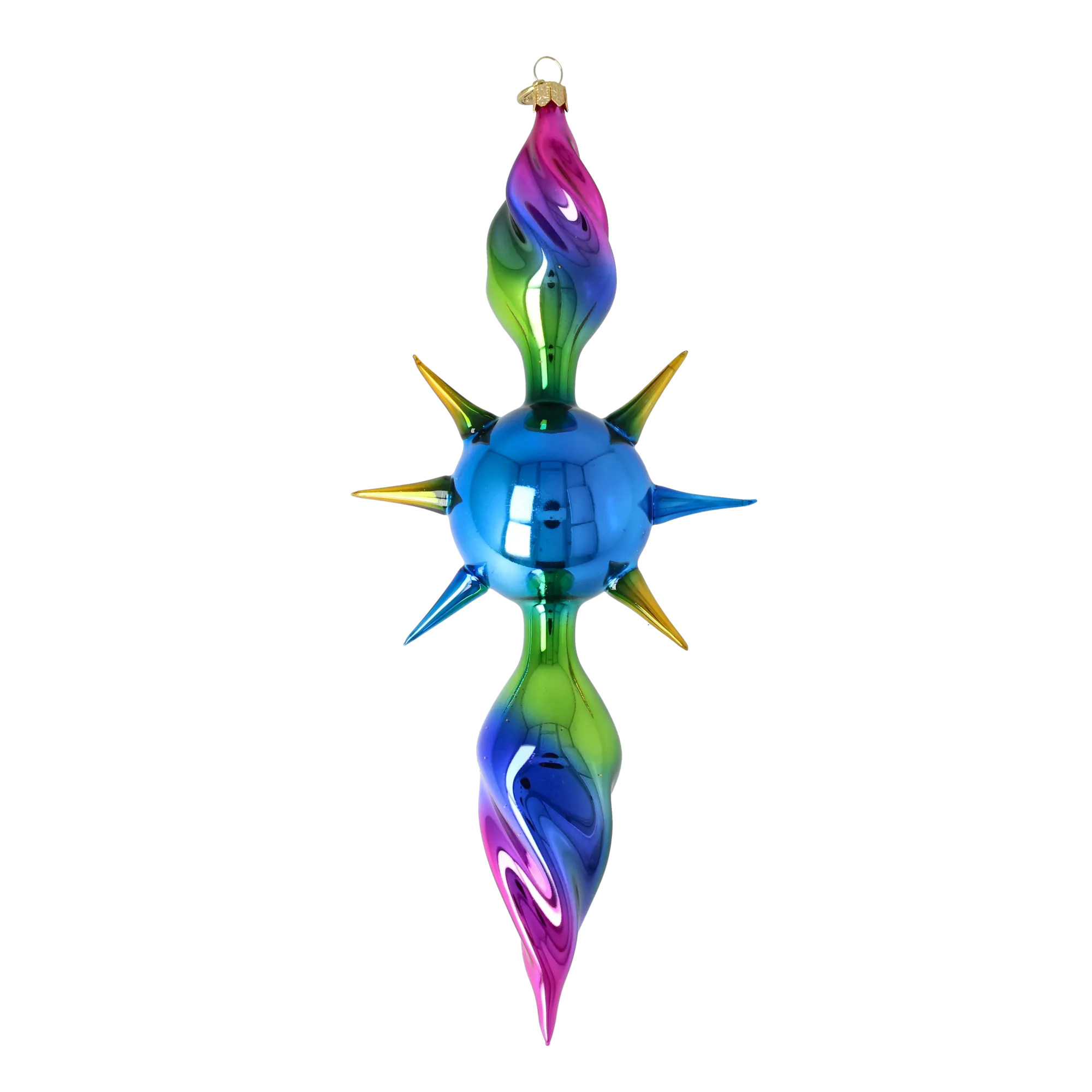 Emerald Radiance Star Glass Christmas ornament free blowing PRE-ORDER 2026-084