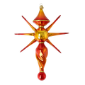 Gilded Ember Zenith | Hand-Painted Glass Ornament | Blubom 2026-086