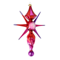 Załaduj obraz do przeglądarki galerii, Rose Crystal Star Glass Christmas ornament free blowing PRE-ORDER 2026-087
