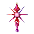 Załaduj obraz do przeglądarki galerii, Rose Crystal Star Glass Christmas ornament free blowing PRE-ORDER 2026-087
