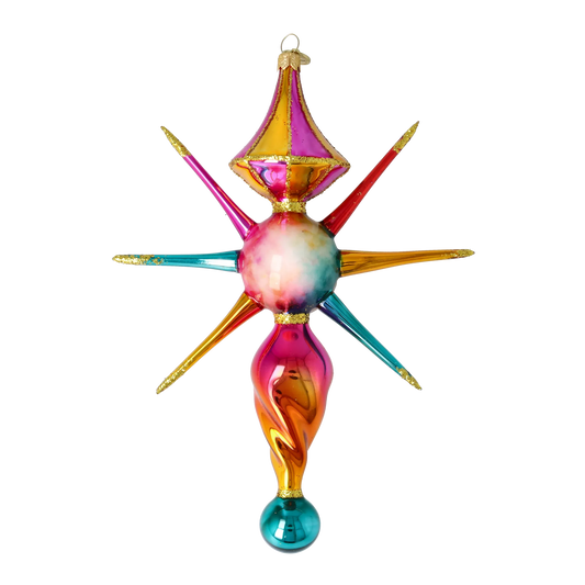 Aurora Pearl Star Glass Christmas ornament free blowing PRE-ORDER 2026-088