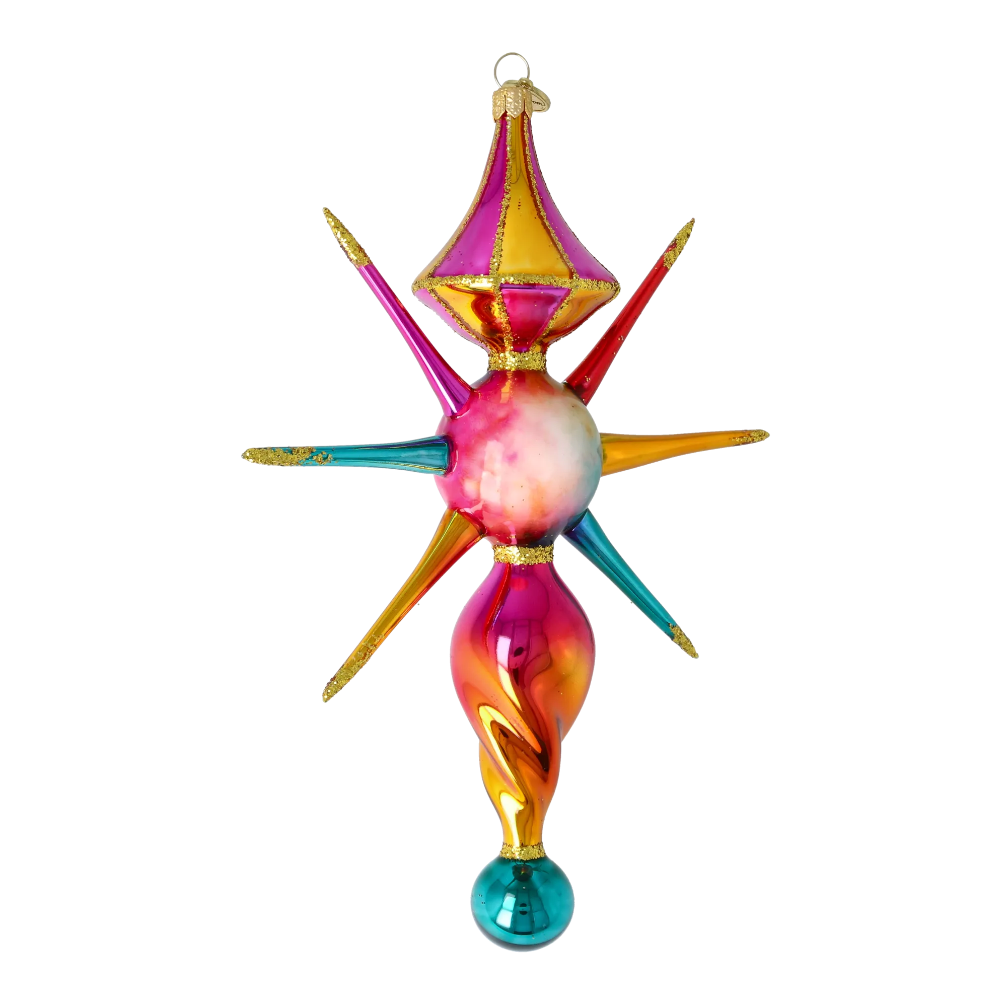 Aurora Pearl Star Glass Christmas ornament free blowing PRE-ORDER 2026-088