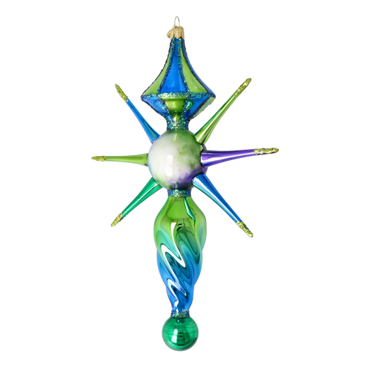 Northern Glow Star Glass Christmas ornament free blowing PRE-ORDER 2026-089