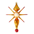 Załaduj obraz do przeglądarki galerii, Amber Frost Star Glass Christmas ornament free blowing PRE-ORDER 2026-090
