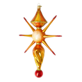 Załaduj obraz do przeglądarki galerii, Amber Frost Star Glass Christmas ornament free blowing PRE-ORDER 2026-090

