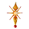 Load image into Gallery viewer, Amber Frost Star Glass Christmas ornament free blowing PRE-ORDER 2026-090
