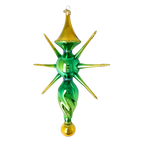 Emerald Solar Meridian | Hand-Painted Glass Ornament | Blubom 2026-091