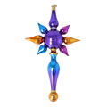 Indigo Zenith Pulse | Hand-Painted Glass Ornament | Blubom 2026-092