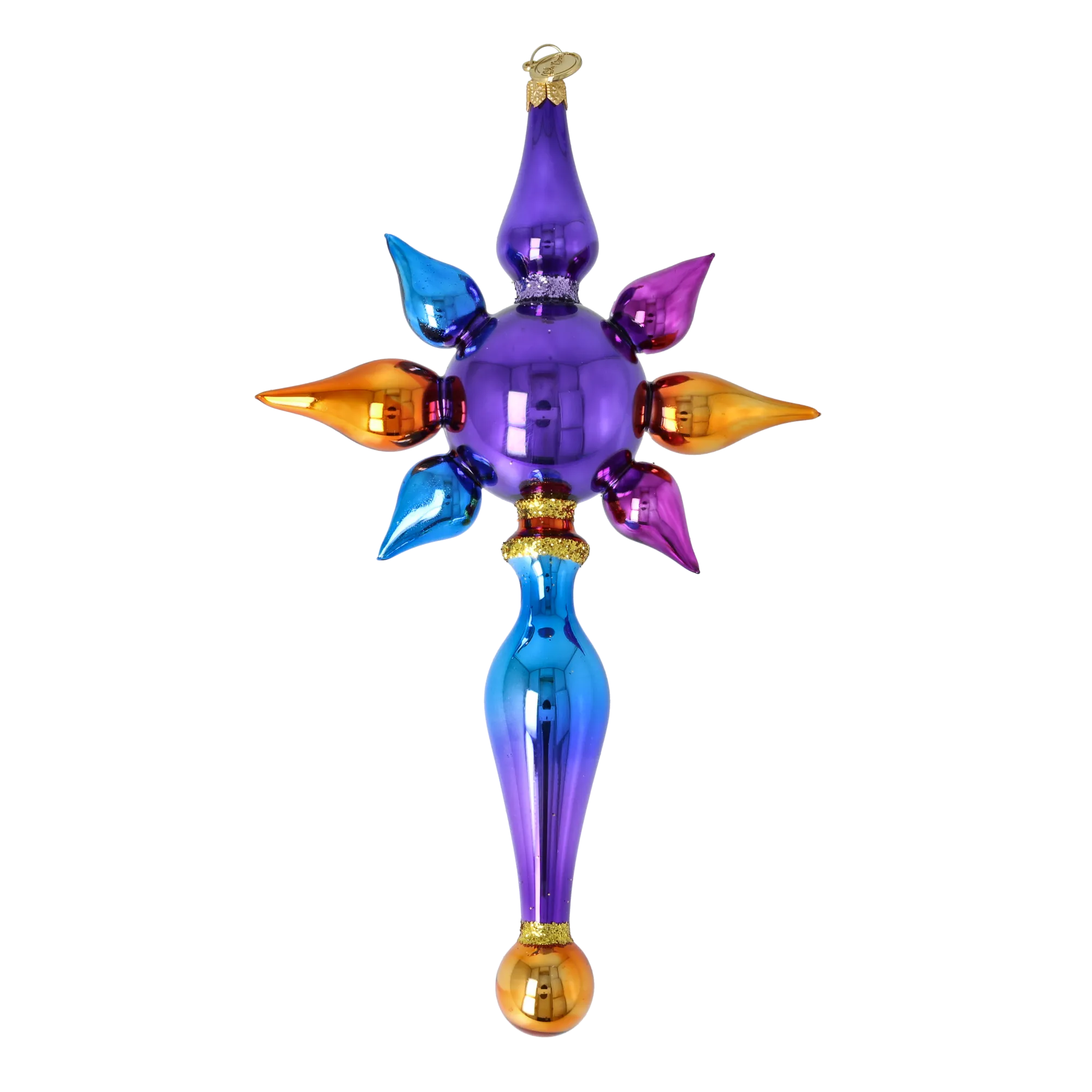 Amber Radiance Star Glass Christmas ornament free blowing PRE-ORDER 2026-092