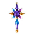 Indigo Zenith Pulse | Hand-Painted Glass Ornament | Blubom 2026-092