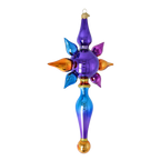 Indigo Zenith Pulse | Hand-Painted Glass Ornament | Blubom 2026-092