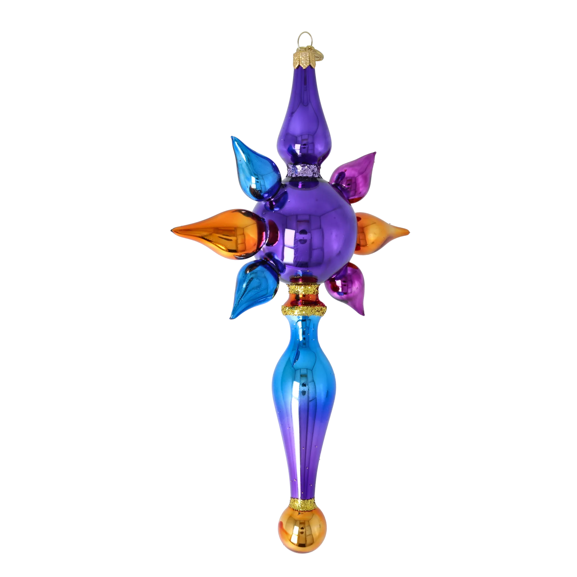 Amber Radiance Star Glass Christmas ornament free blowing PRE-ORDER 2026-092