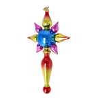 Sapphire Zenith | Hand-Painted Glass Ornament | Blubom 2026-094
