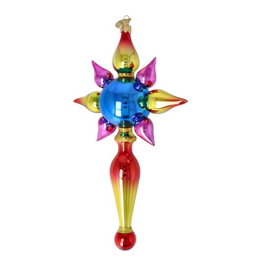 Aurora Prism Star Glass Christmas ornament free blowing PRE-ORDER 2026-094