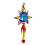 Sapphire Zenith | Hand-Painted Glass Ornament | Blubom 2026-094