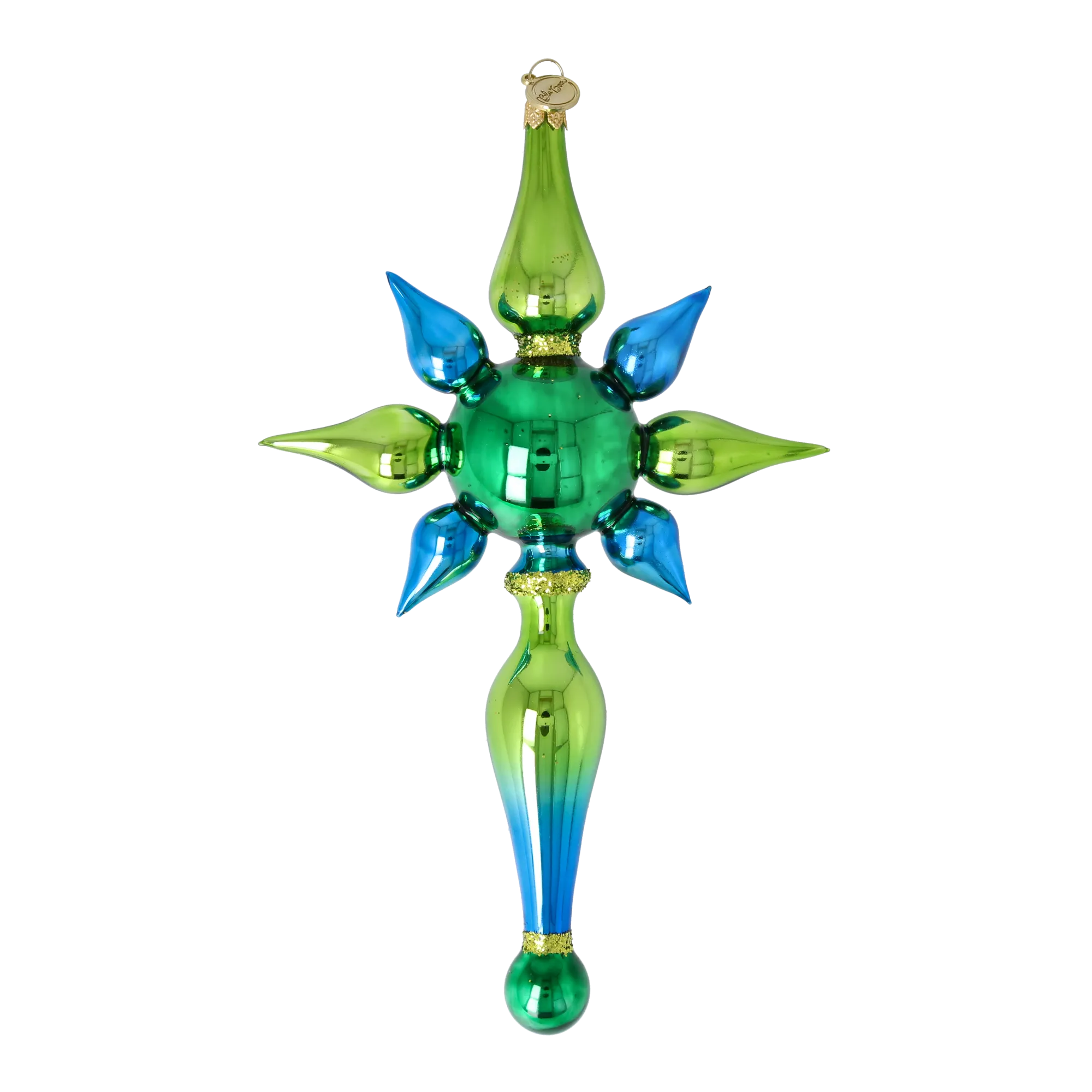 Arctic Bloom Star Glass Christmas ornament free blowing PRE-ORDER 2026-095