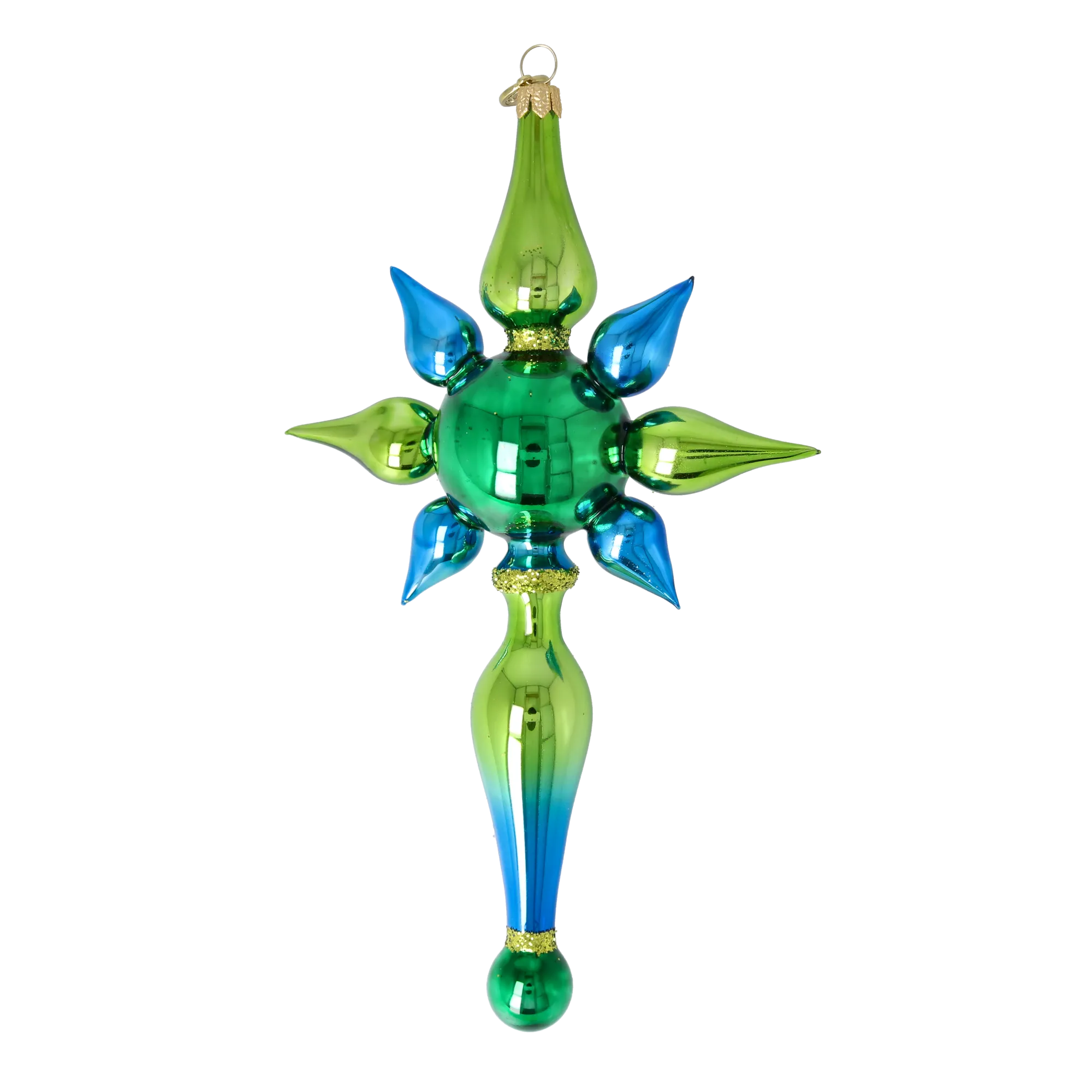 Arctic Bloom Star Glass Christmas ornament free blowing PRE-ORDER 2026-095