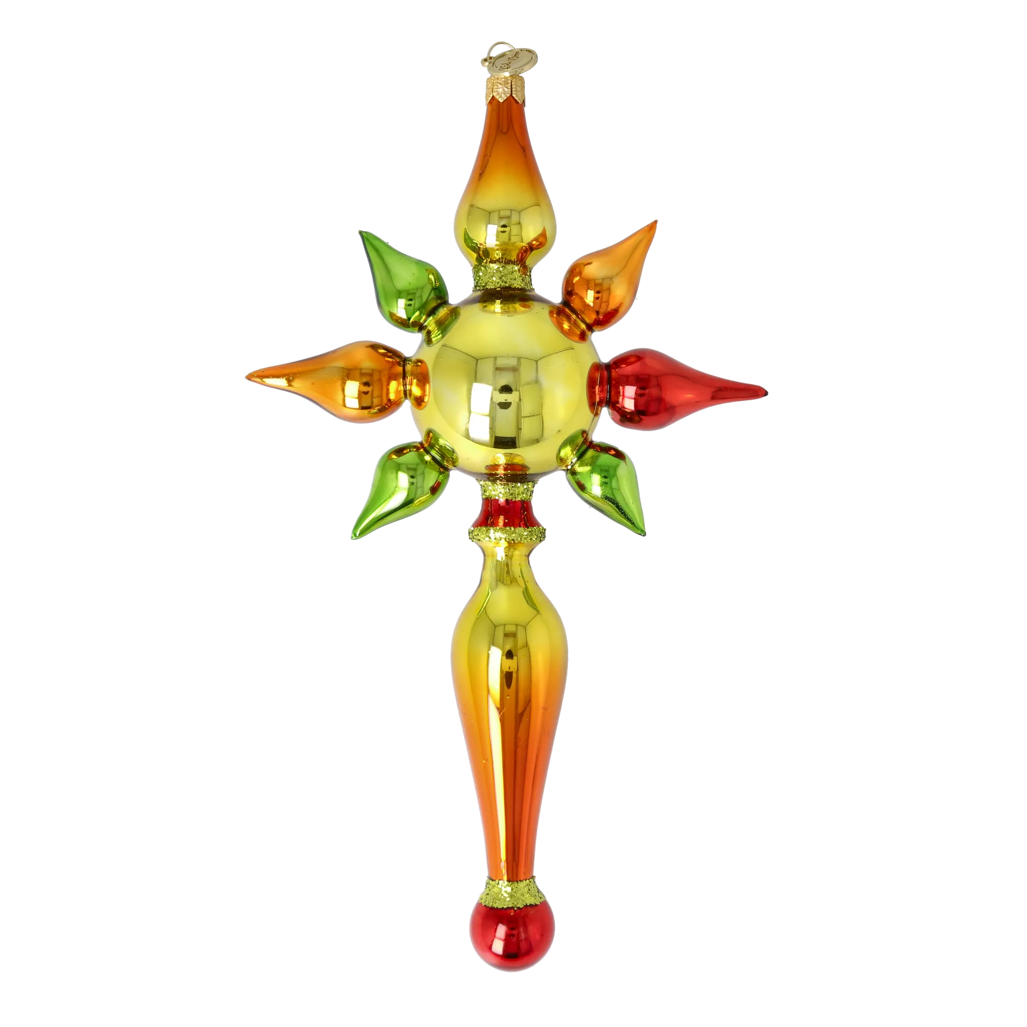 Golden Hearth Star Glass Christmas ornament free blowing PRE-ORDER 2026-096