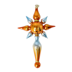 Amber Meridian | Hand-Painted Glass Ornament | Blubom 2026-097