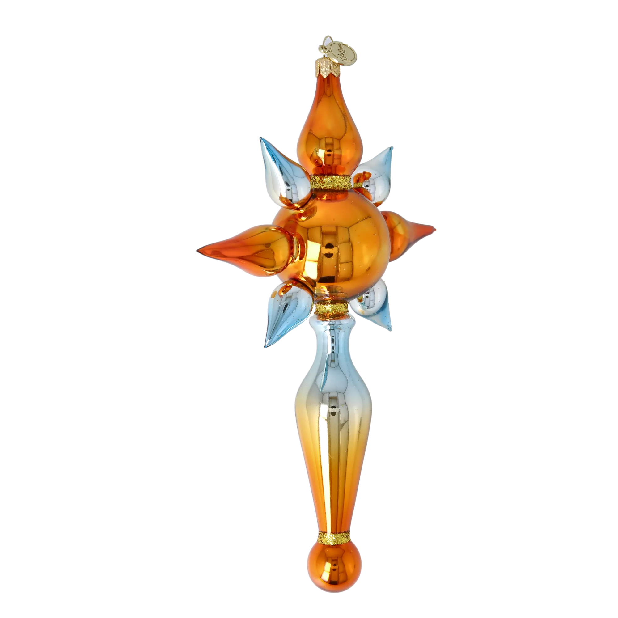Celestial Amber Star Glass Christmas ornament free blowing PRE-ORDER 2026-097