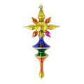 Gilded Aurora Zenith | Hand-Painted Glass Ornament | Blubom 2026-098