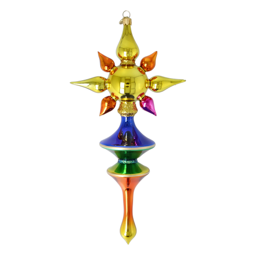 Golden Prism Star Glass Christmas ornament free blowing PRE-ORDER 2026-098