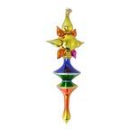 Gilded Aurora Zenith | Hand-Painted Glass Ornament | Blubom 2026-098