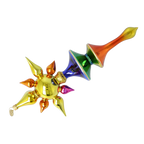 Gilded Aurora Zenith | Hand-Painted Glass Ornament | Blubom 2026-098