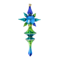Załaduj obraz do przeglądarki galerii, Ocean Aurora Star Glass Christmas ornament free blowing PRE-ORDER 2026-099
