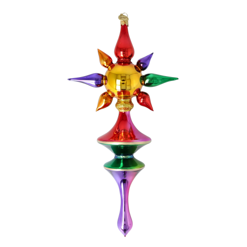 Solar Zenith | Hand-Painted Glass Ornament | Blubom 2026-100