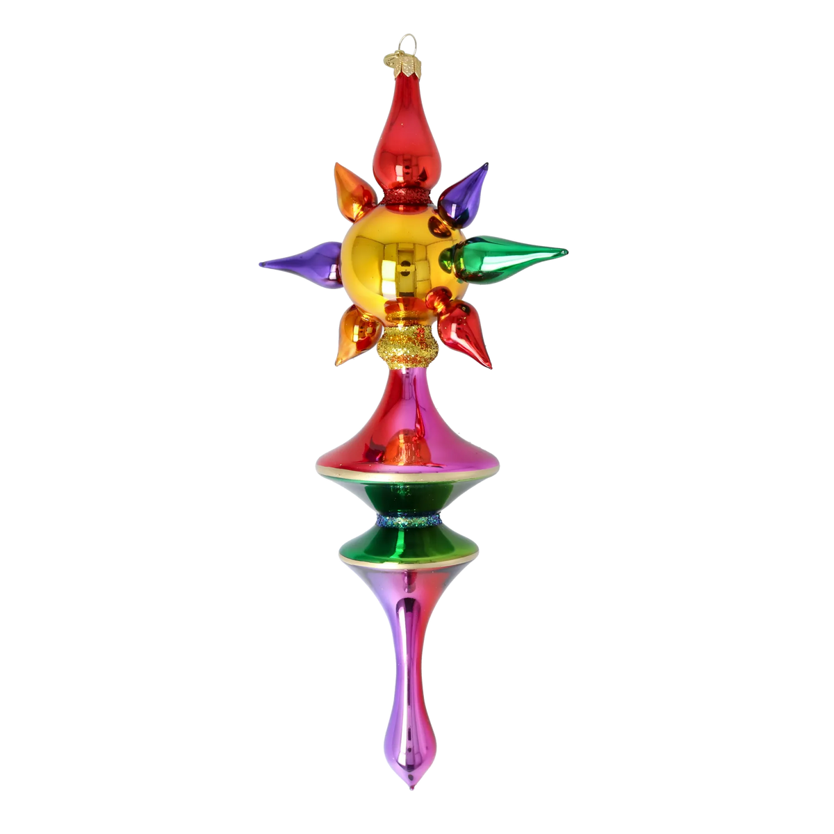 Solar Zenith | Hand-Painted Glass Ornament | Blubom 2026-100