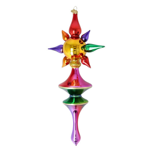 Crimson Carnival Star Glass Christmas ornament free blowing PRE-ORDER 2026-100