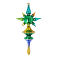 Emerald Meridian Pulse | Hand-Painted Glass Ornament | Blubom 2026-101