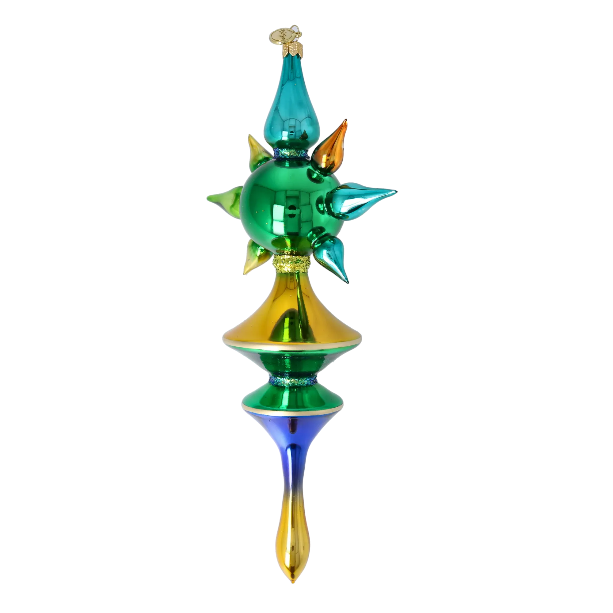 Emerald Spectrum Star Glass Christmas ornament free blowing PRE-ORDER 2026-101