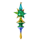Emerald Meridian Pulse | Hand-Painted Glass Ornament | Blubom 2026-101