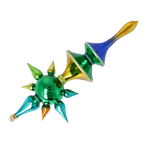 Emerald Meridian Pulse | Hand-Painted Glass Ornament | Blubom 2026-101