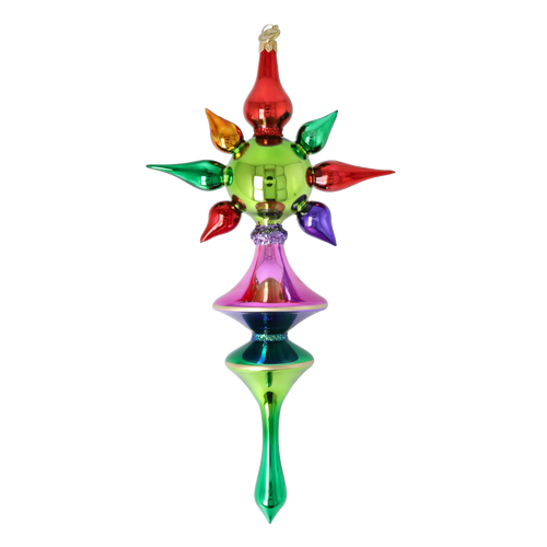 Radiant Solstice | Hand-Painted Glass Ornament | Blubom 2026-102