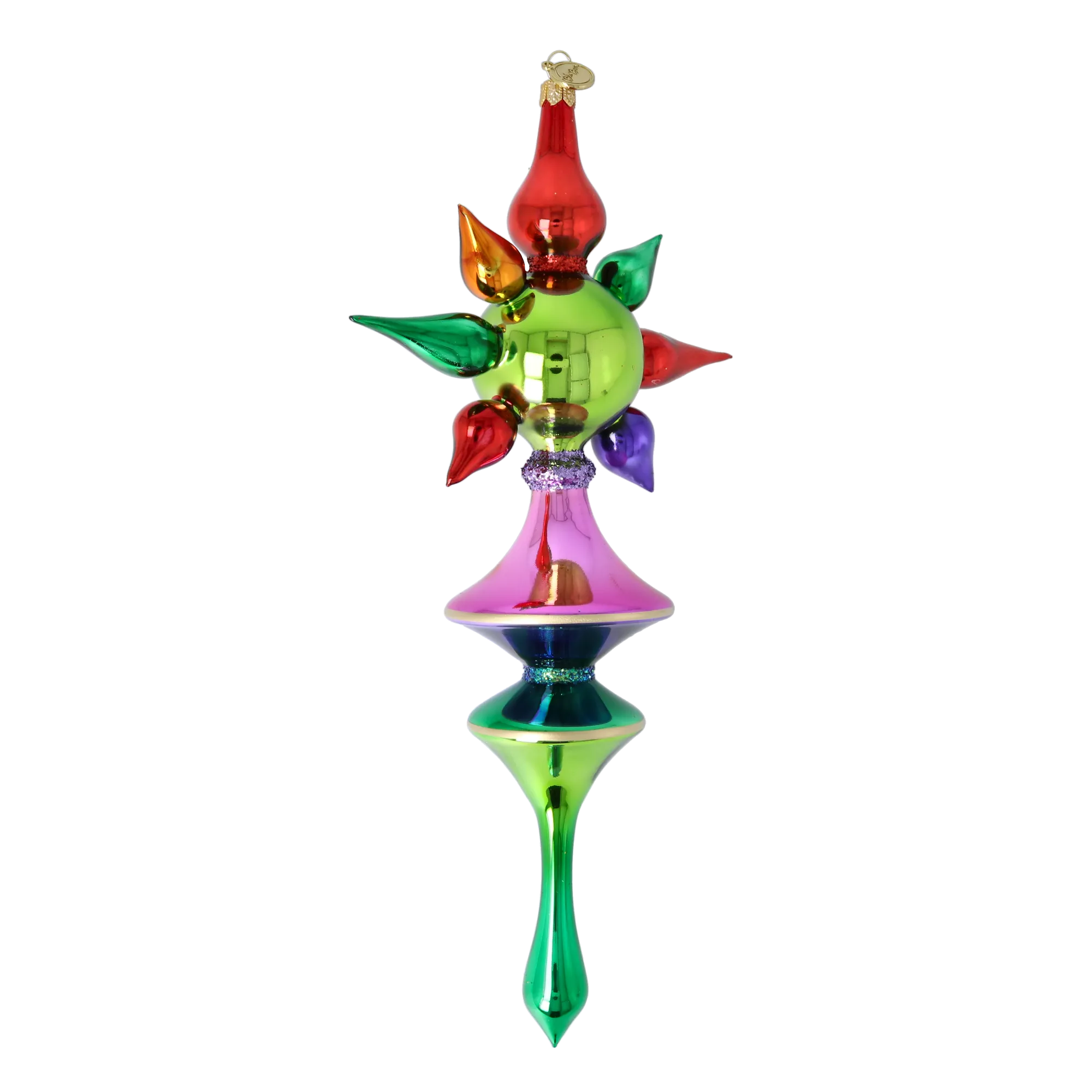 Radiant Solstice | Hand-Painted Glass Ornament | Blubom 2026-102