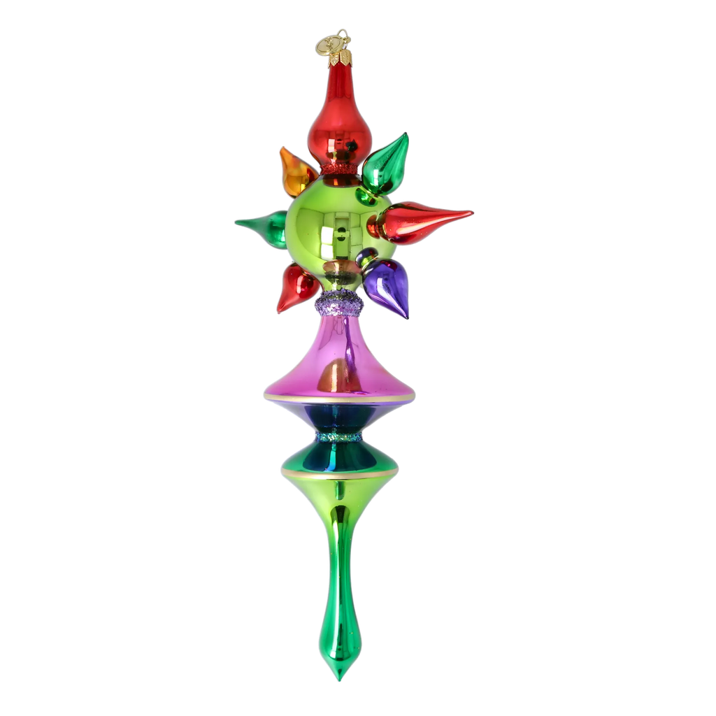 Radiant Solstice | Hand-Painted Glass Ornament | Blubom 2026-102