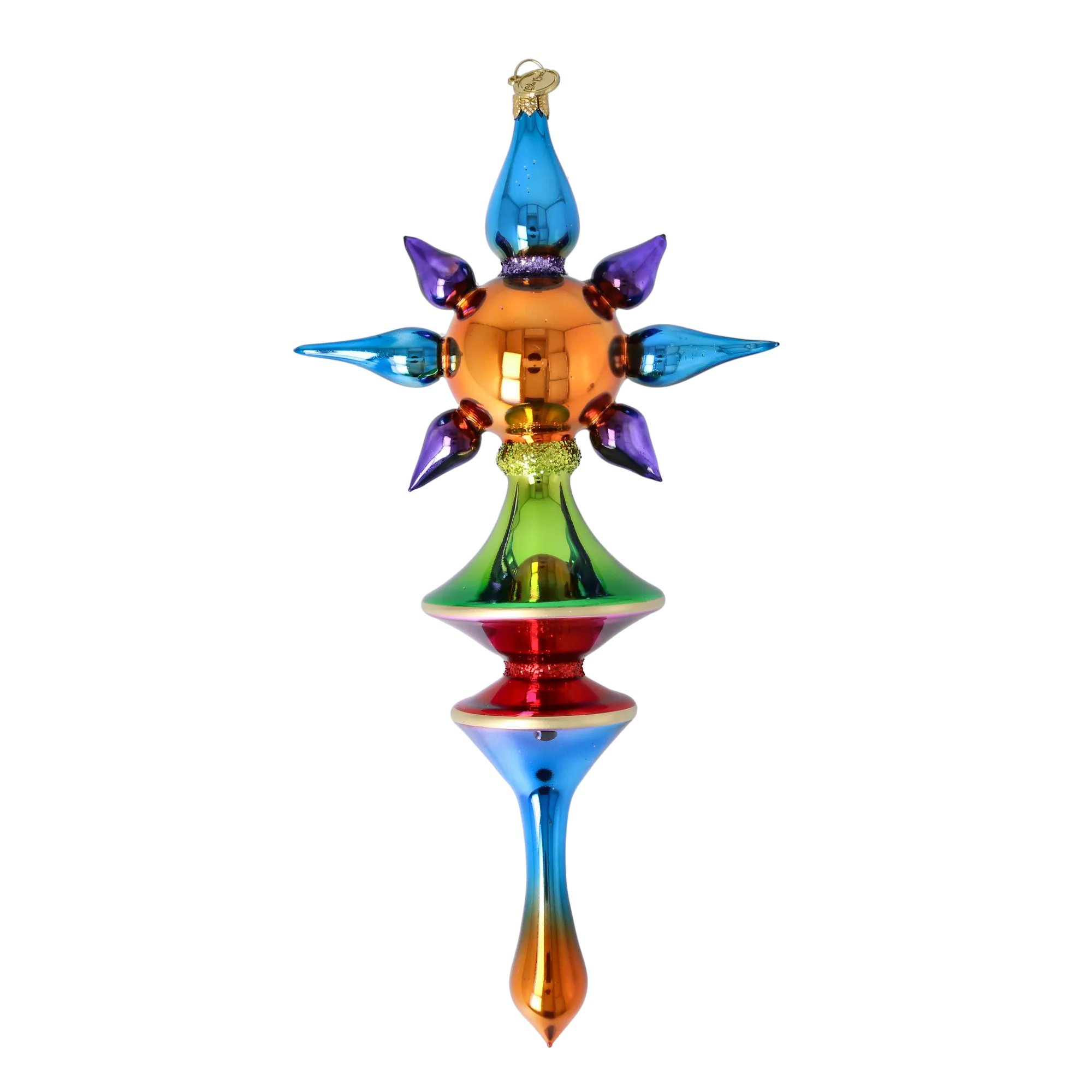 Chromatic Zenith | Hand-Painted Glass Ornament | Blubom 2026-103